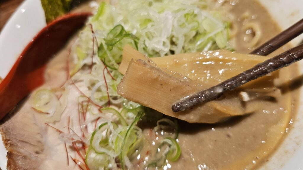 ちゃんと存在感のある太めのメンマ